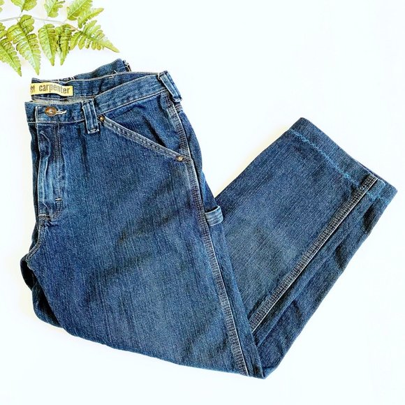 Vintage LEE Carpenter Jeans Tapered cropped Leg - Picture 2 of 10